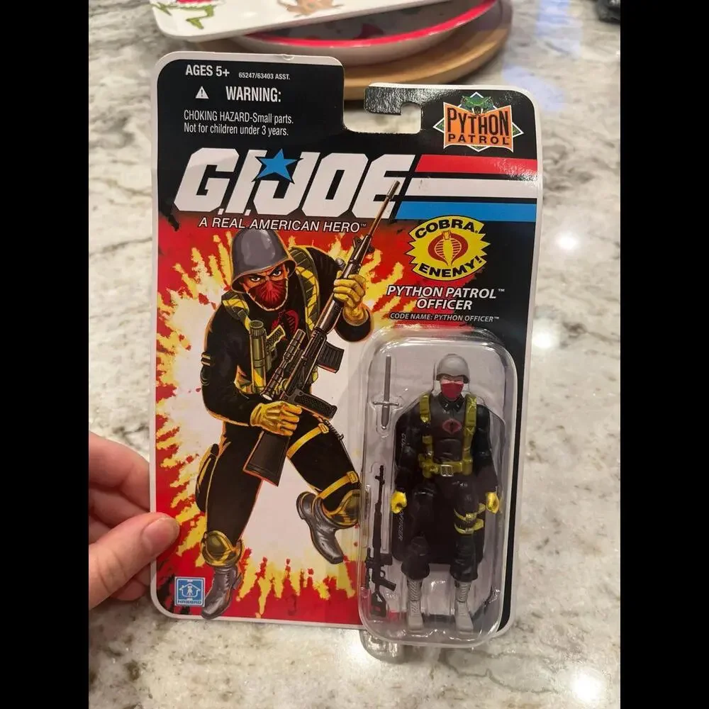 GI JOE 25TH ANNIVERSARY COBRA ENEMY PYTHON PATROL OFFICER 3.75 ACTION FIGURE NIP